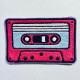 Patch ricamata musicassetta toppa ricamo cassetta.