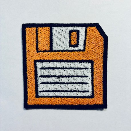 Toppa ricamata Floppy Disc patch ricamo.