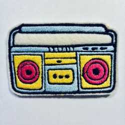 Patch ricamata radio Boombox toppa ricamo.
